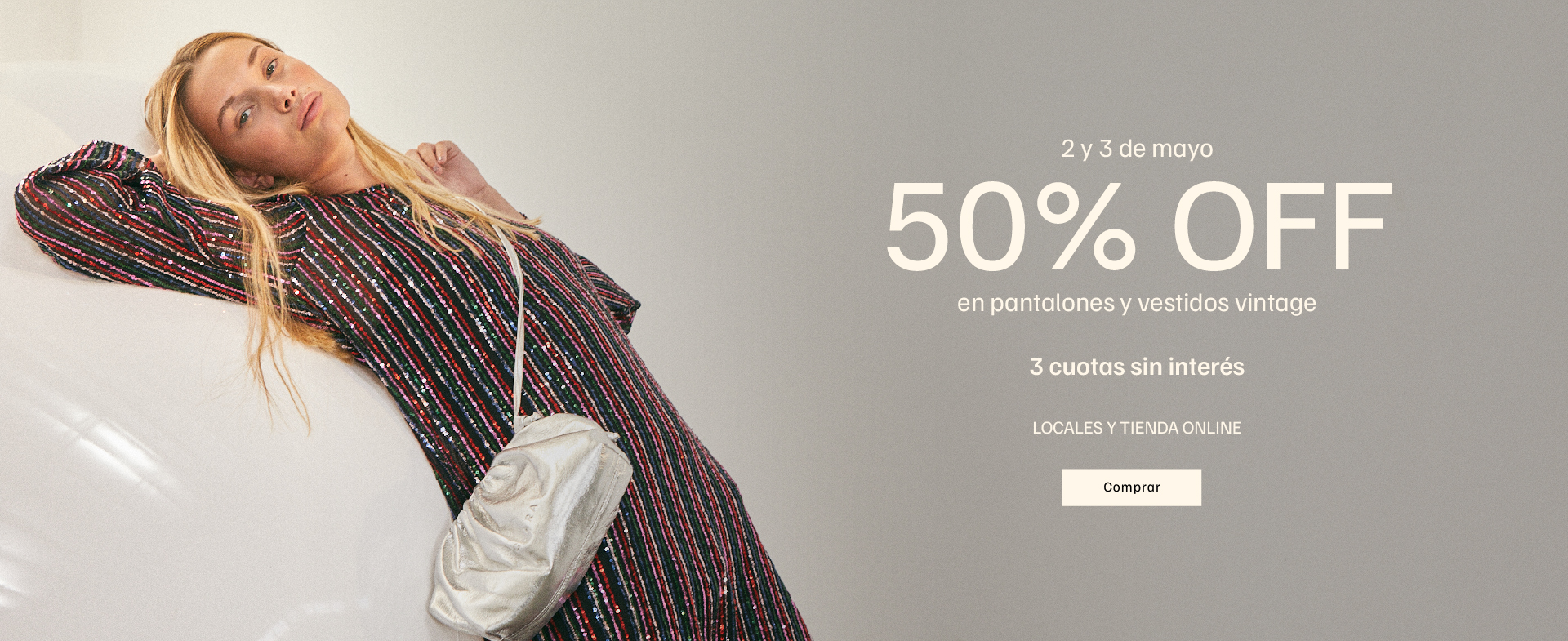 50% OFF en Pantalones y Vestidos vintage